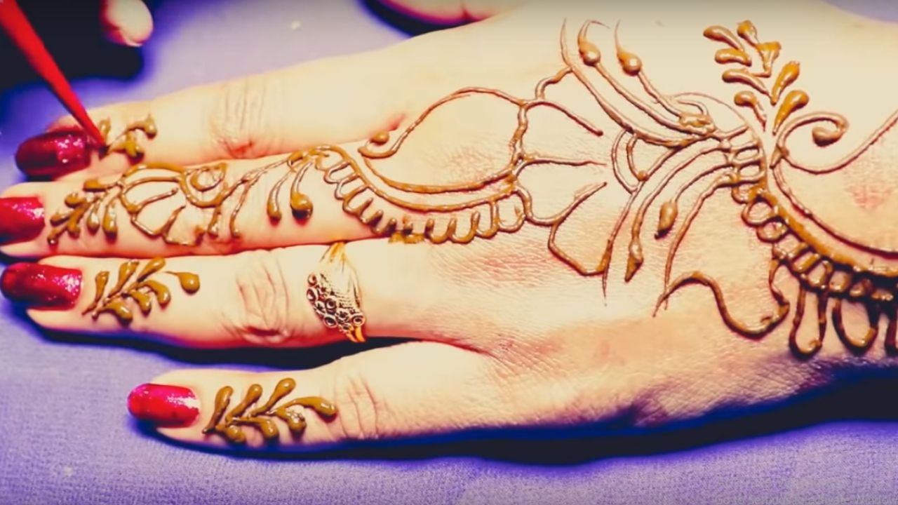 Latest Arabic shade mehndi design tutorial