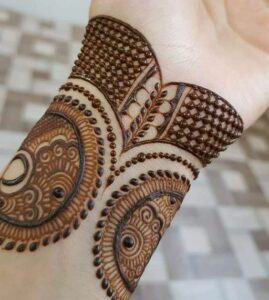 Easy Bangle Mehndi Design Tutorial Trick for Front Hand