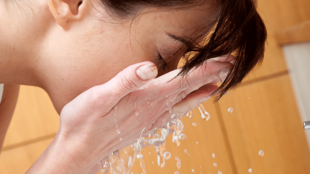 Face cleansing before facial