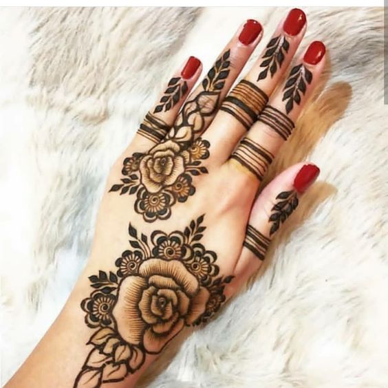 2 Flower Arabic Mehndi Design