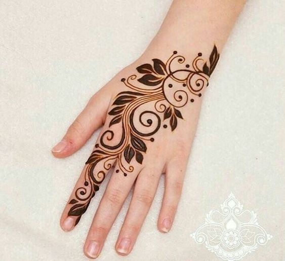 Big Dots Simple and Stylish Arabic Mehndi Design