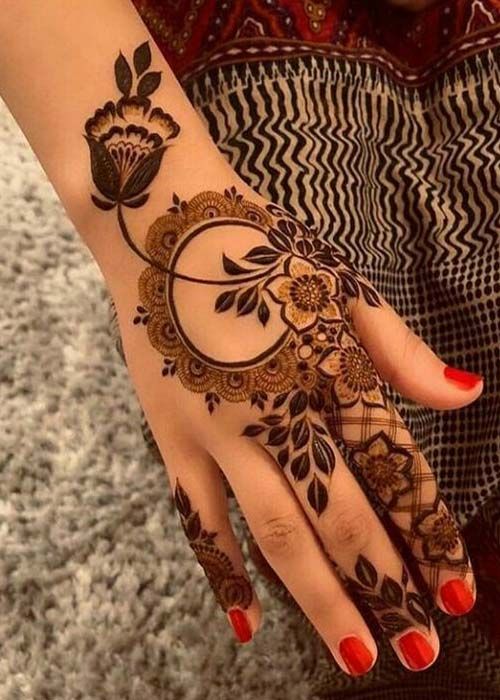 Indo- Arabic Attractive henna Design