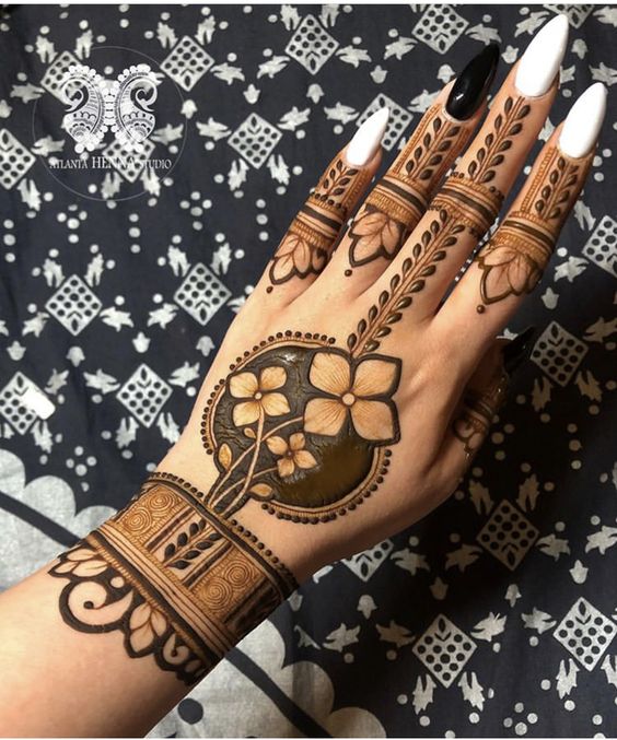 Jewellery Style Floral Arabic Mehndi Design