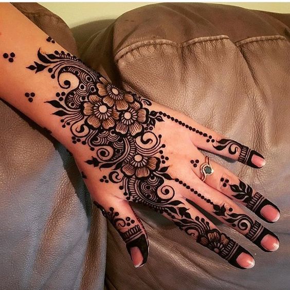 Mixed Best Arabic henna Design