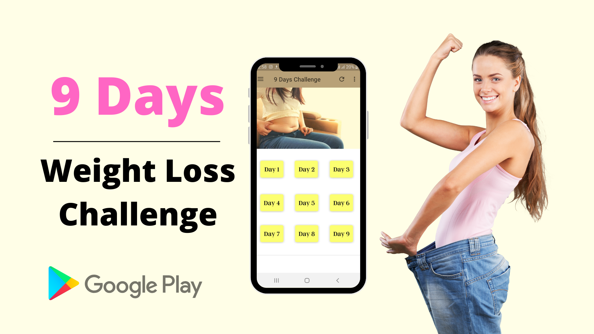Weight Loss Challenge App Get 9 Days Workout and Diet Plan