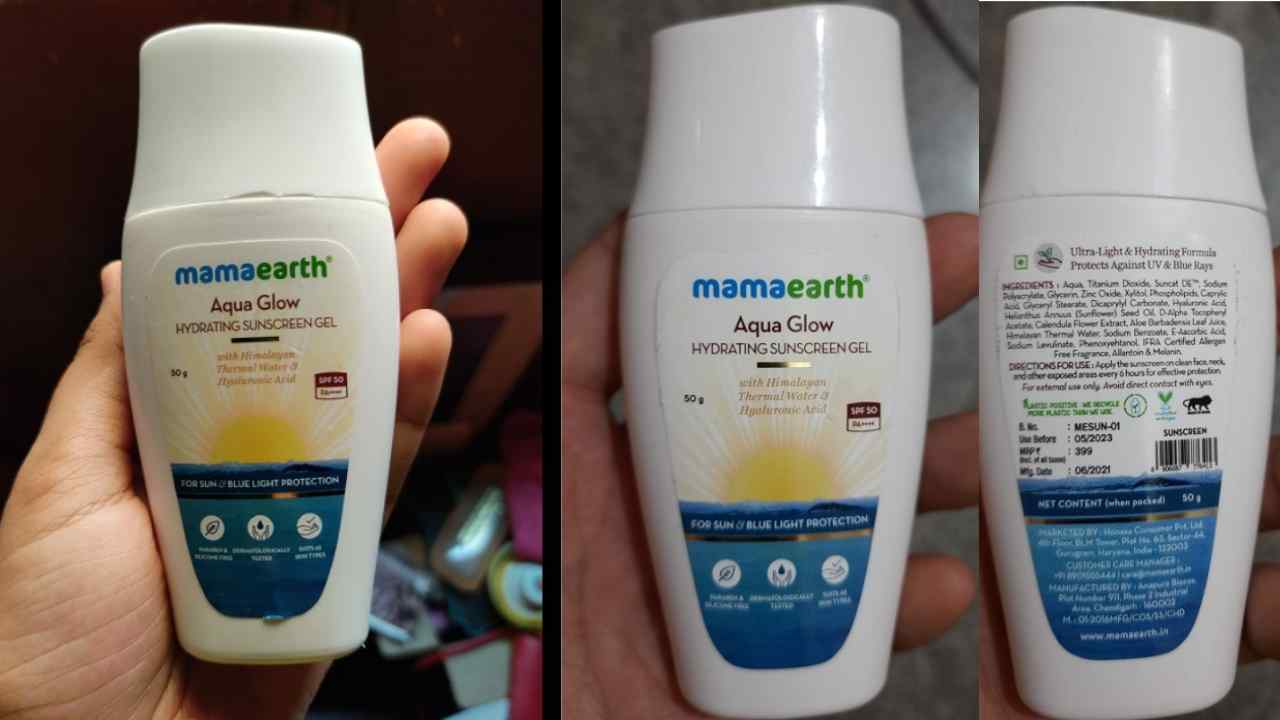 Mama Earth Aqua Glow Hydrating Sun Screen Gel With Himalayan Thermal Water Review